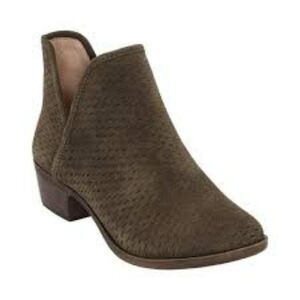 LUCKY BRAND BALEY SUEDE BOOTIE SAGE GREEN SIZE 9.5 EEEUC